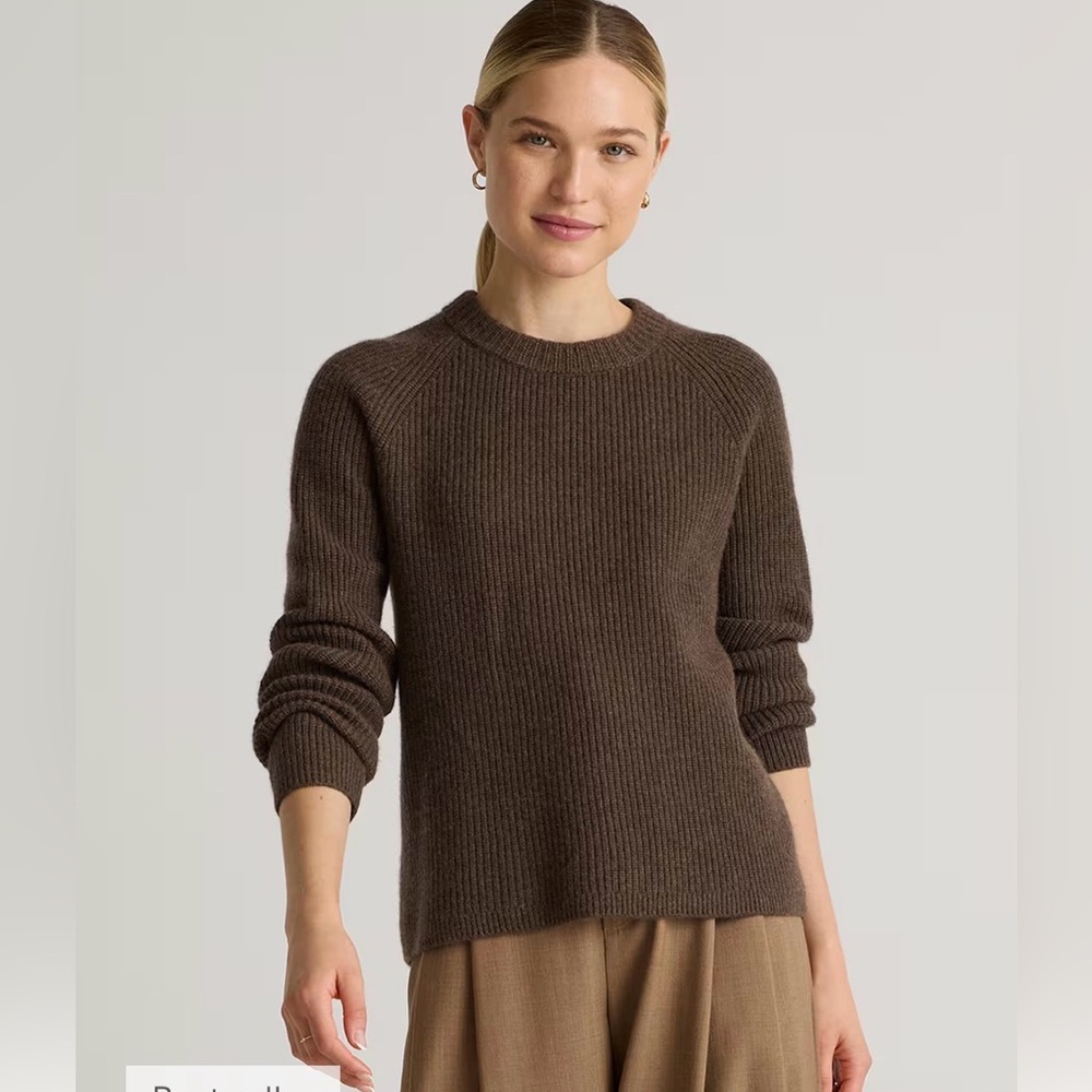 Quince Mongolian Cashmere Fisherman Sweater Like New